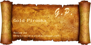 Gold Piroska névjegykártya
